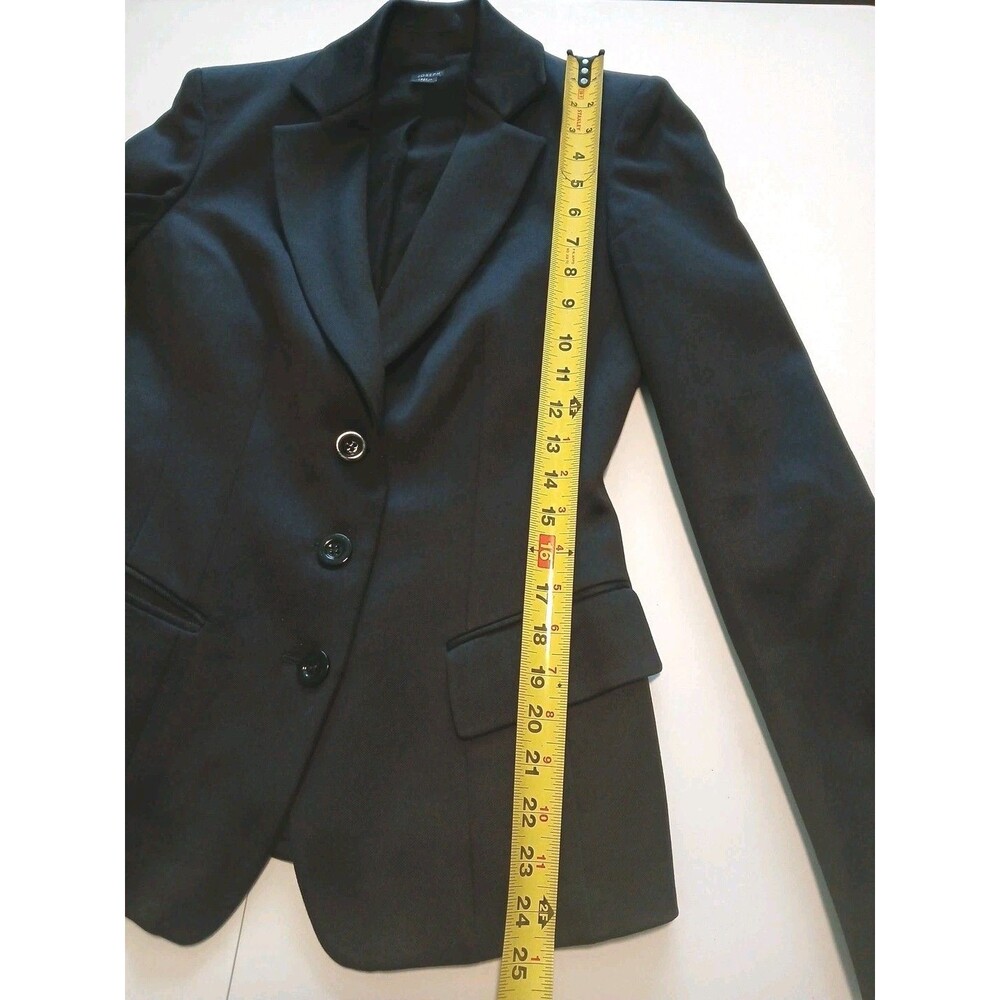 Joseph Black Wool Blazer Women's Size 40 FR (US 8) Tailored Career Jacket - Picture 14 of 16